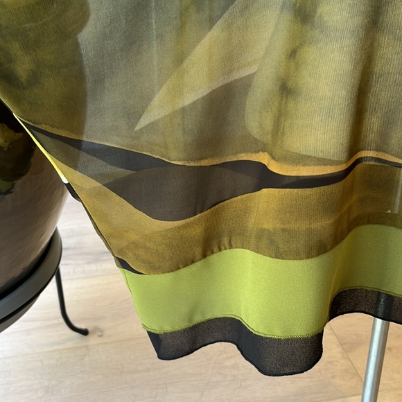 NWT Peruzzi green yellow and black caftan tunic made in Italy - Picture 4 of 12